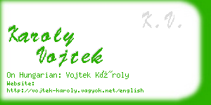 karoly vojtek business card